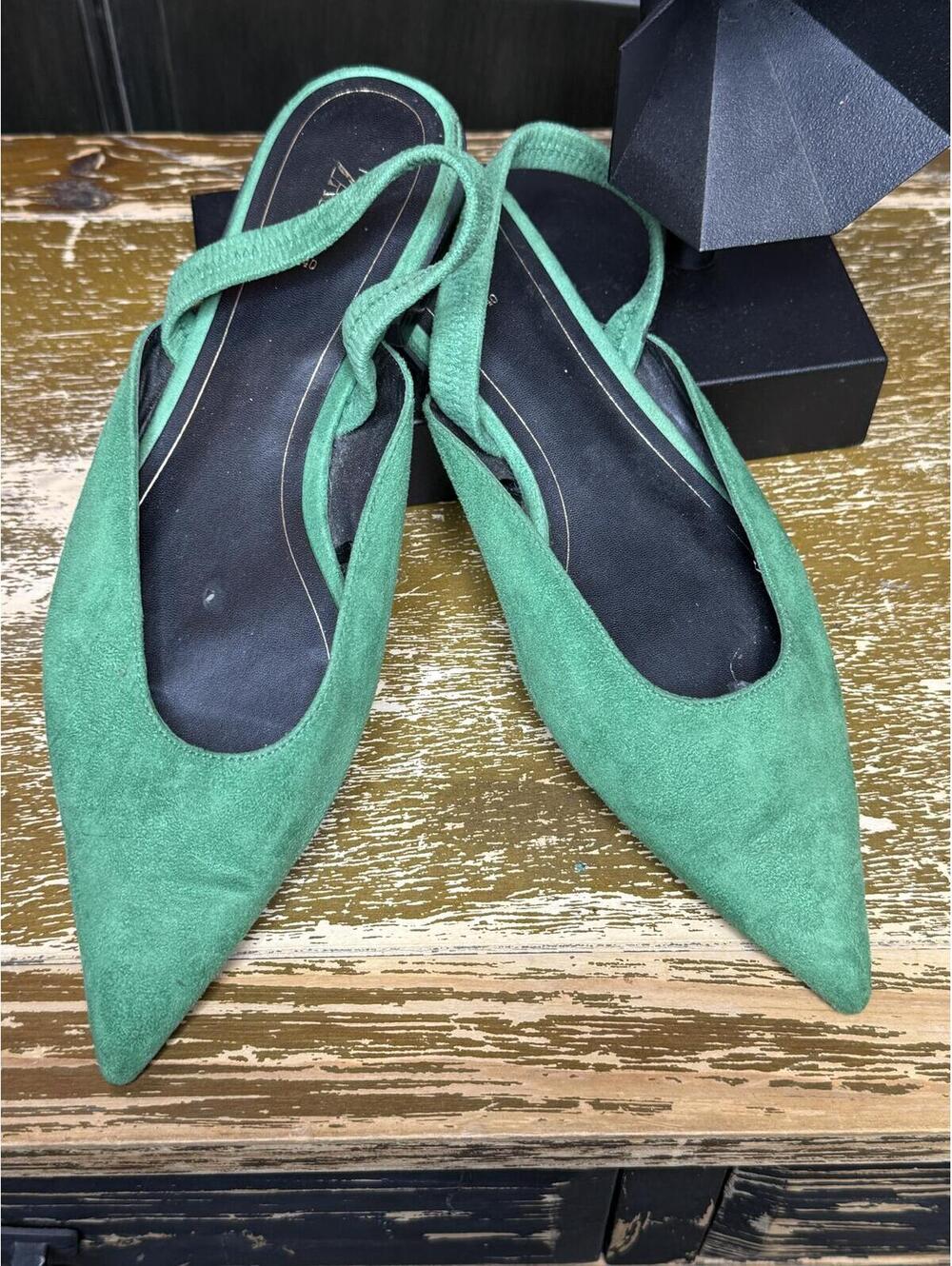 Zara faux suede slingback size 40/9-9.5
